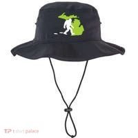Michigan State Bigfoot Hunter Gift Great Gift Bucket Hat thumb 0