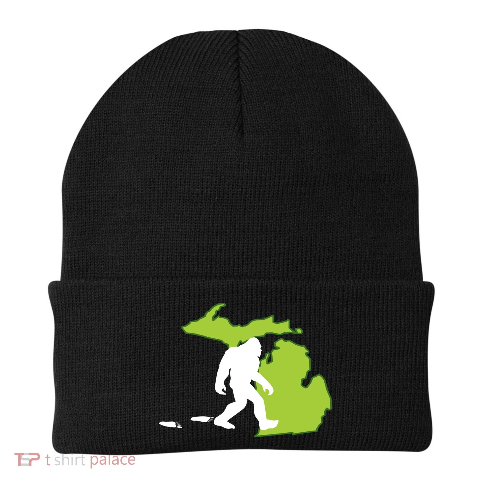 Michigan State Bigfoot Hunter Gift Great Gift Beanie