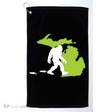 Michigan State Bigfoot Hunter Gift Great Gift Golf Towel