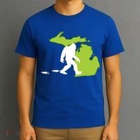 Michigan State Bigfoot Hunter Gift Great Gift T-Shirt thumb 3