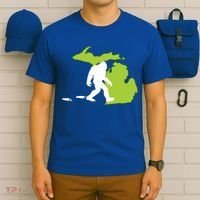 Michigan State Bigfoot Hunter Gift Great Gift T-Shirt thumb 6