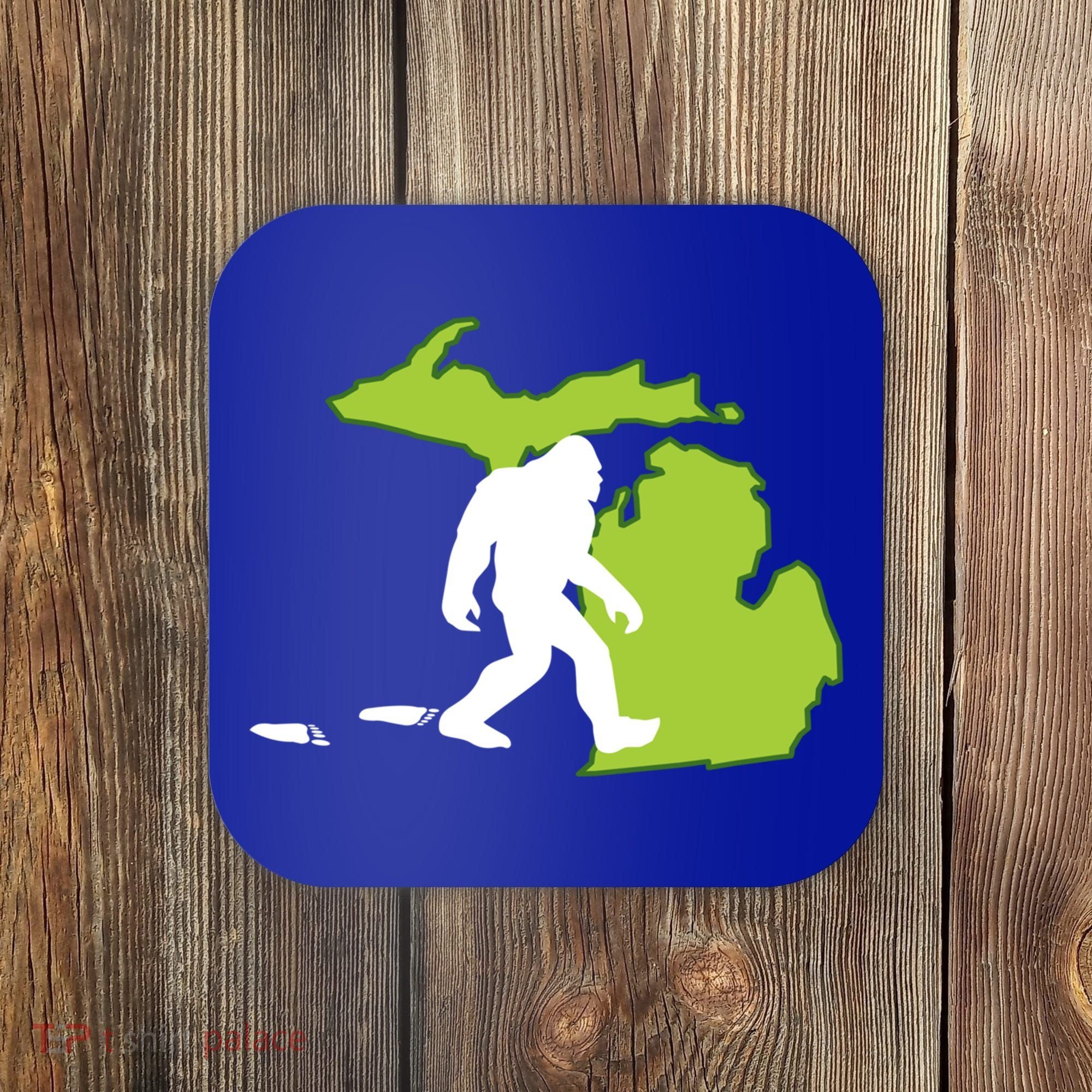 Michigan State Bigfoot Hunter Gift Great Gift Coaster