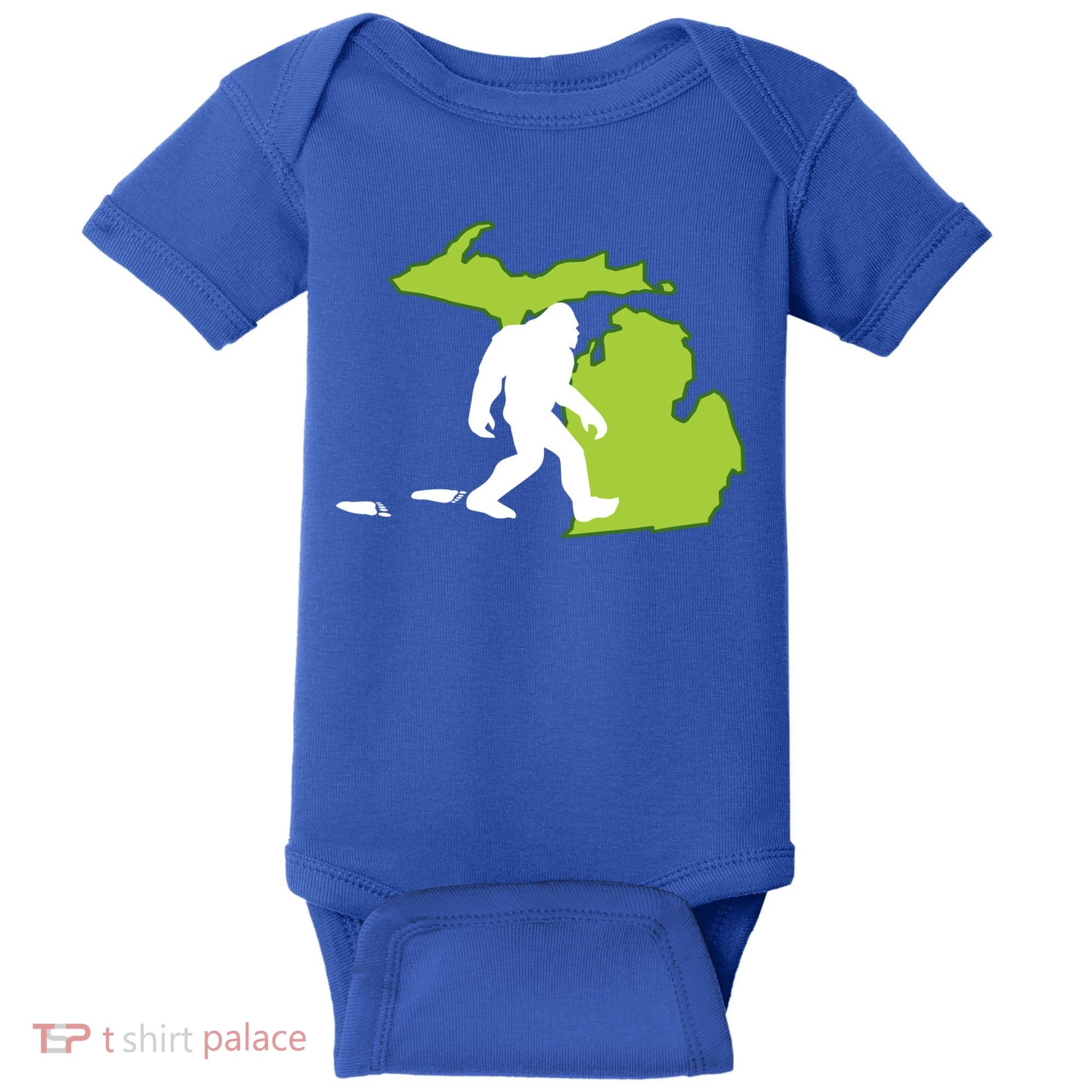 Michigan State Bigfoot Hunter Gift Great Gift Baby Bodysuit