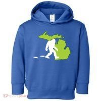 Michigan State Bigfoot Hunter Gift Great Gift Toddler Hoodie thumb 0