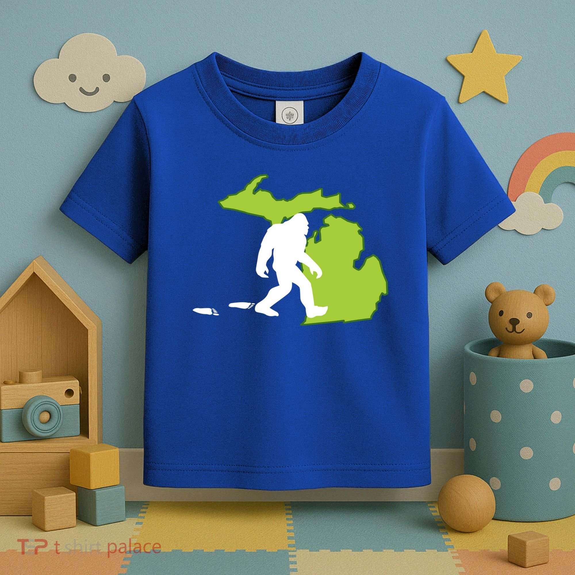 Michigan State Bigfoot Hunter Gift Great Gift Toddler T-Shirt