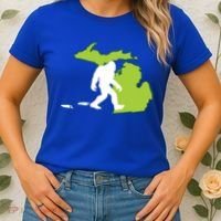 Michigan State Bigfoot Hunter Gift Great Gift Women's T-Shirt thumb 2