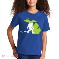 Michigan State Bigfoot Hunter Gift Great Gift Kids T-Shirt thumb 2