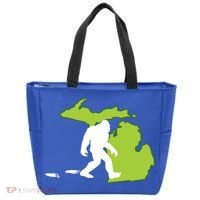 Michigan State Bigfoot Hunter Gift Great Gift Tote Bag thumb 0