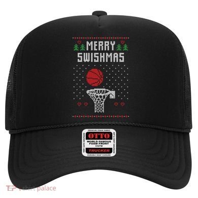 Merry Swishmas Basketball Ugly Christmas Sweaters Great Gift Hat