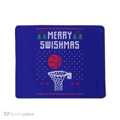 Merry Swishmas Basketball Ugly Christmas Sweaters Great Gift Mousepad