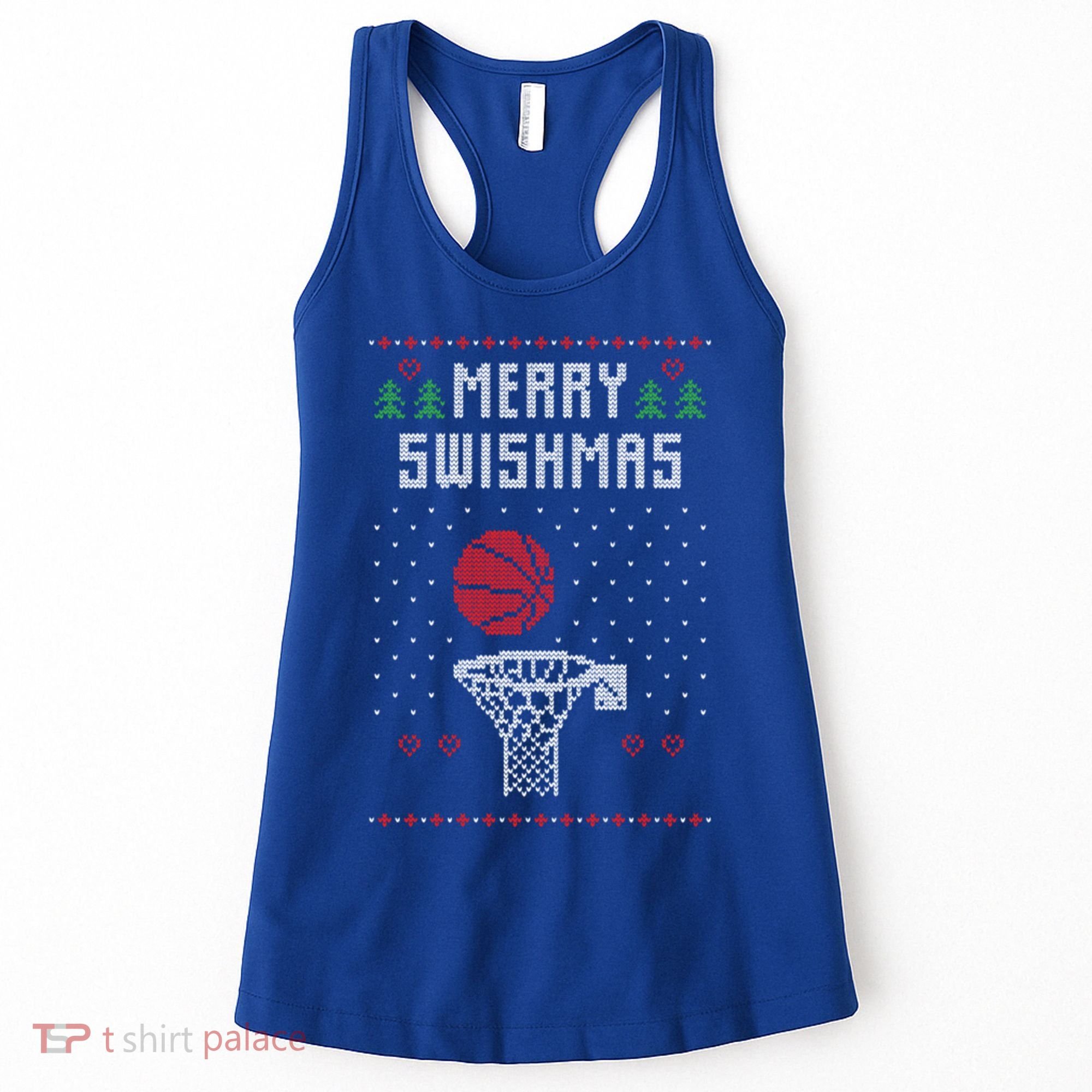Merry Swishmas Basketball Ugly Christmas Sweaters Great Gift Women's Tank Top