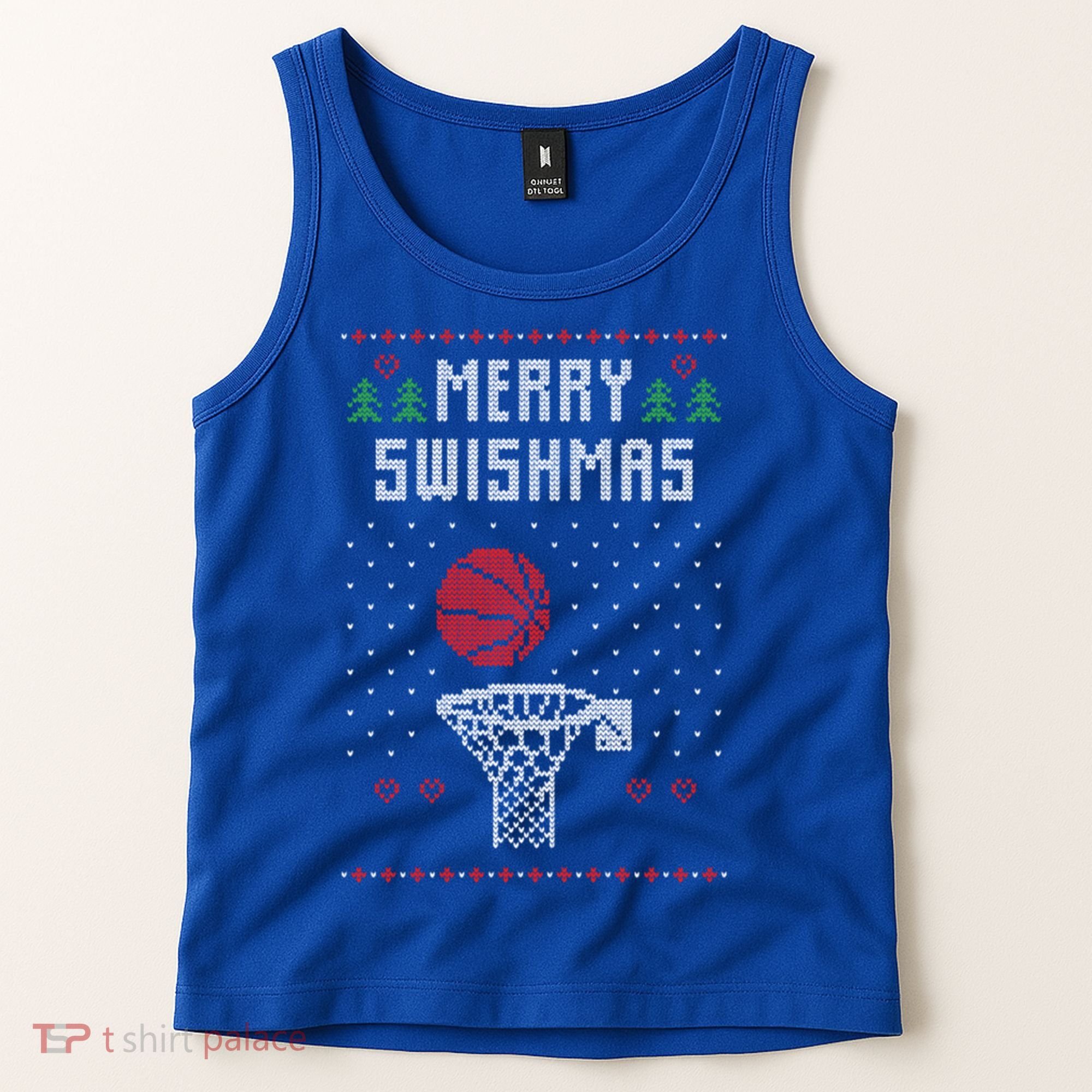 Merry Swishmas Basketball Ugly Christmas Sweaters Great Gift Tank Top
