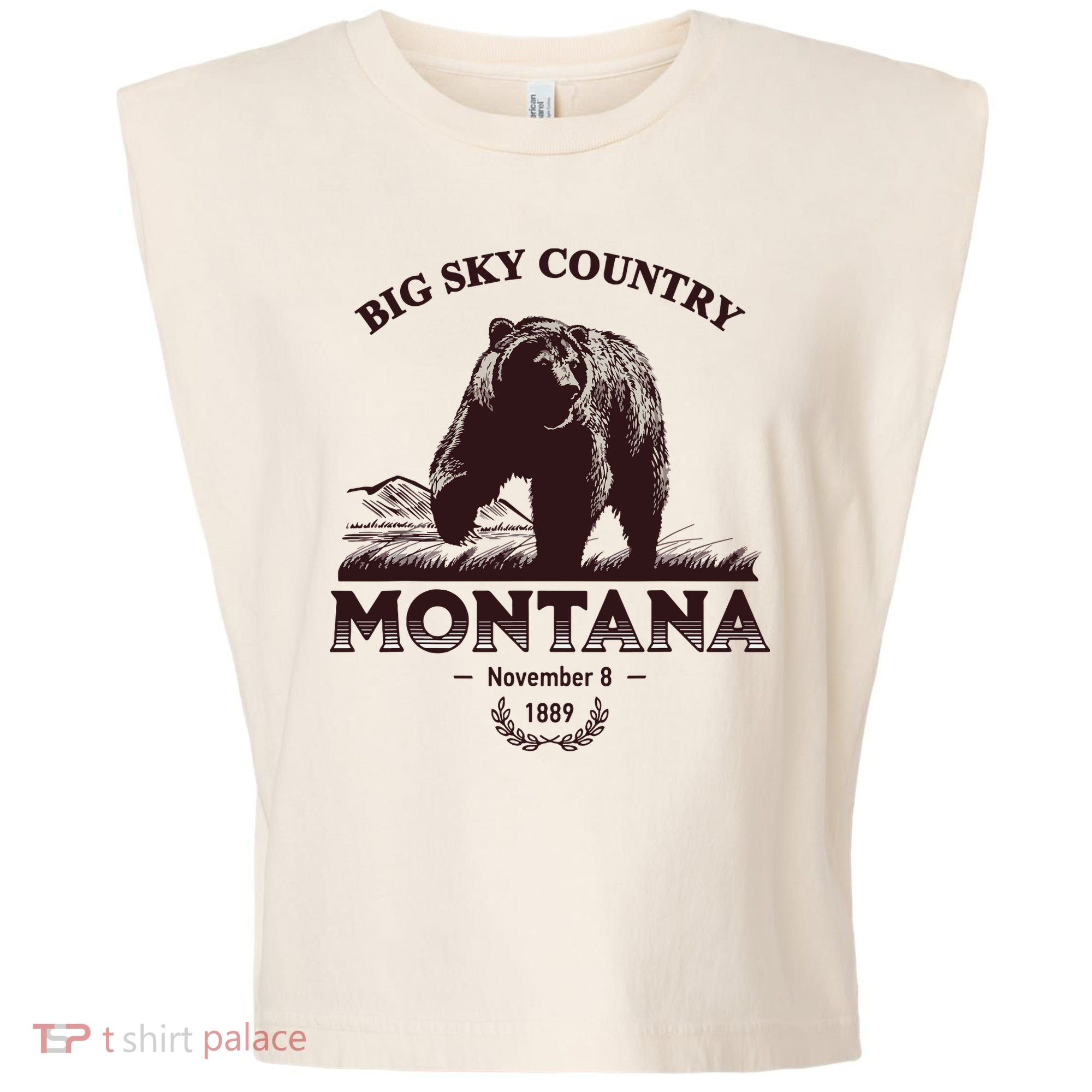 Montana State Big Sky Country Country Garment-Dyed Women's Muscle Tee