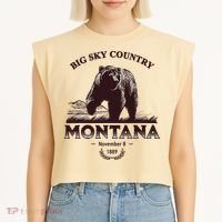 Montana State Big Sky Country Country Garment-Dyed Women's Muscle Tee thumb 2