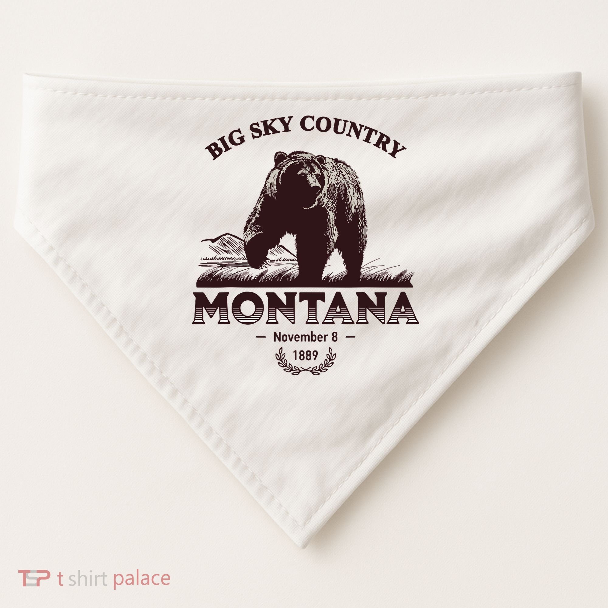 Montana State Big Sky Country Country USA-Made Doggie Bandana