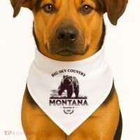 Montana State Big Sky Country Country USA-Made Doggie Bandana thumb 1