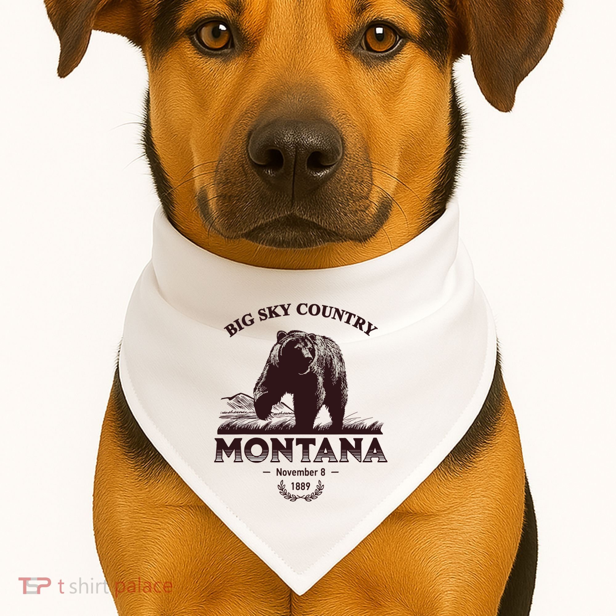 Montana State Big Sky Country Country USA-Made Doggie Bandana