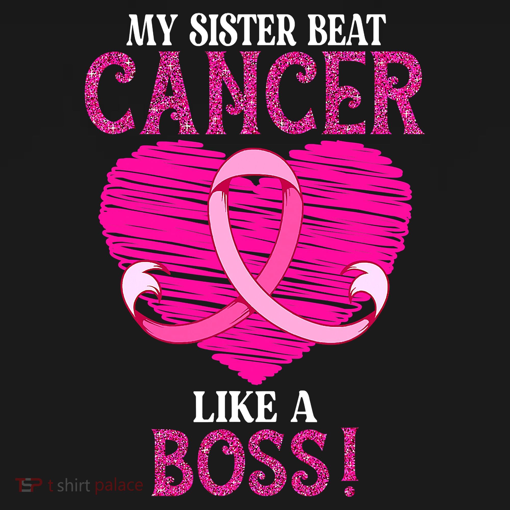 My Sister Beat Breast Cancer Pink Ribbon Survivor Awareness Ornament