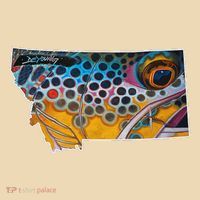 Montana Shape Brown Trout Fish D.E.R.E.K D.E.Y.O.U.N.G Art Tote Bag thumb 4