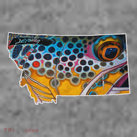Montana Shape Brown Trout Fish D.E.R.E.K D.E.Y.O.U.N.G Art Toddler Hoodie thumb 2