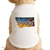 Montana Shape Brown Trout Fish D.E.R.E.K D.E.Y.O.U.N.G Art Doggie Tank thumb 0