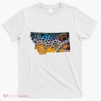 Montana Shape Brown Trout Fish D.E.R.E.K D.E.Y.O.U.N.G Art T-Shirt thumb 0