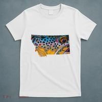 Montana Shape Brown Trout Fish D.E.R.E.K D.E.Y.O.U.N.G Art T-Shirt thumb 5