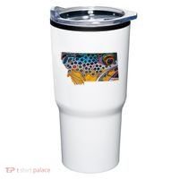 Montana Shape Brown Trout Fish D.E.R.E.K D.E.Y.O.U.N.G Art Tumbler thumb 0
