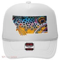 Montana Shape Brown Trout Fish D.E.R.E.K D.E.Y.O.U.N.G Art Hat thumb 0
