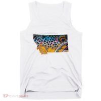 Montana Shape Brown Trout Fish D.E.R.E.K D.E.Y.O.U.N.G Art Tank Top thumb 0