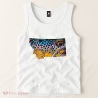 Montana Shape Brown Trout Fish D.E.R.E.K D.E.Y.O.U.N.G Art Tank Top thumb 2