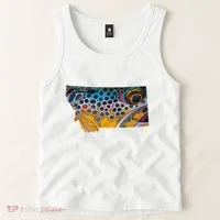 Montana Shape Brown Trout Fish D.E.R.E.K D.E.Y.O.U.N.G Art Tank Top thumb 2