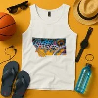 Montana Shape Brown Trout Fish D.E.R.E.K D.E.Y.O.U.N.G Art Tank Top thumb 4