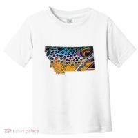 Montana Shape Brown Trout Fish D.E.R.E.K D.E.Y.O.U.N.G Art Toddler T-Shirt thumb 0
