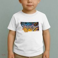 Montana Shape Brown Trout Fish D.E.R.E.K D.E.Y.O.U.N.G Art Toddler T-Shirt thumb 2