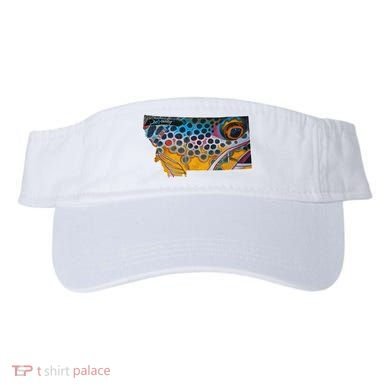 Montana Shape Brown Trout Fish D.E.R.E.K D.E.Y.O.U.N.G Art Visor