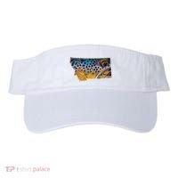 Montana Shape Brown Trout Fish D.E.R.E.K D.E.Y.O.U.N.G Art Visor thumb 0