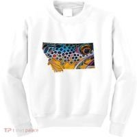 Montana Shape Brown Trout Fish D.E.R.E.K D.E.Y.O.U.N.G Art Kids Sweatshirt thumb 0