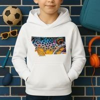 Montana Shape Brown Trout Fish D.E.R.E.K D.E.Y.O.U.N.G Art Kids Hoodie thumb 2