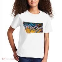 Montana Shape Brown Trout Fish D.E.R.E.K D.E.Y.O.U.N.G Art Kids T-Shirt thumb 2