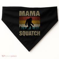 Mama Squatch Bigfoot Mama Sasquatch Yeti Family Matching USA-Made Doggie Bandana thumb 0