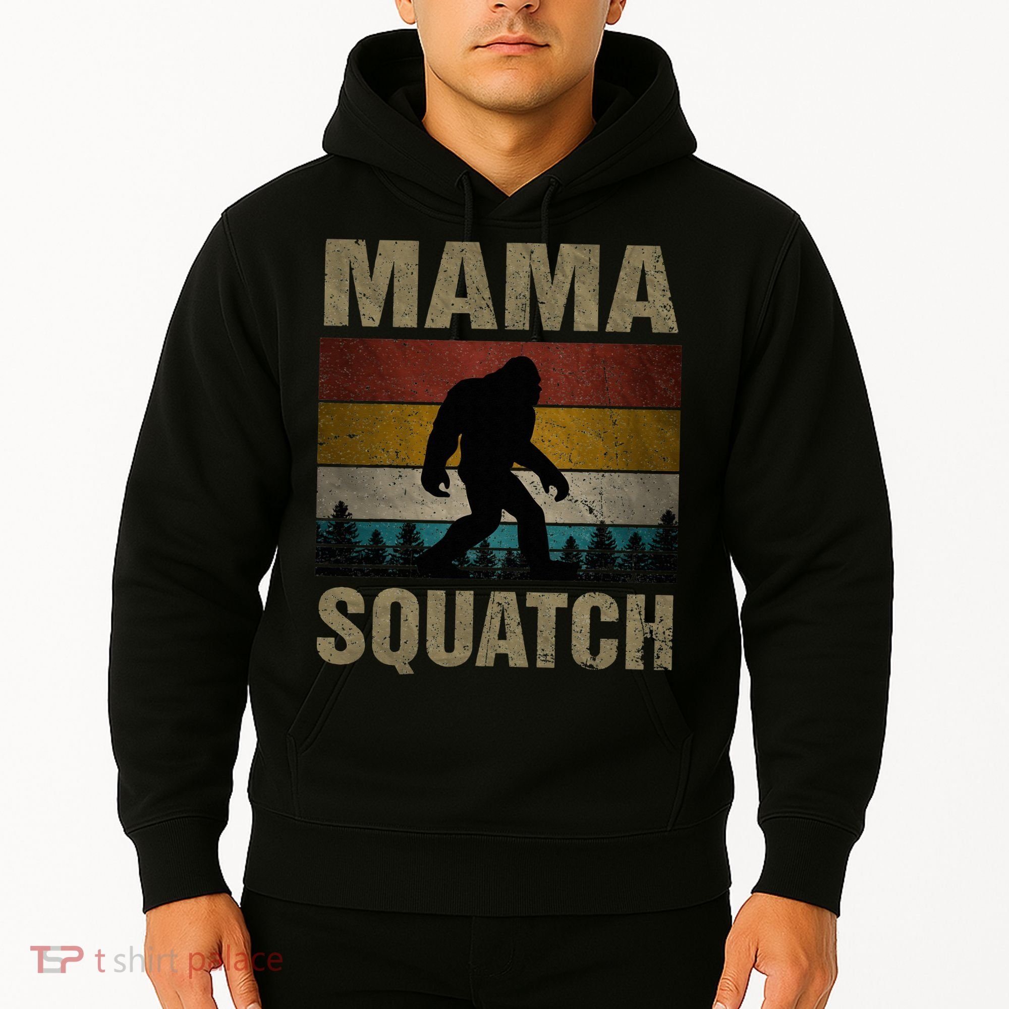Mama Squatch Bigfoot Mama Sasquatch Yeti Family Matching Hoodie