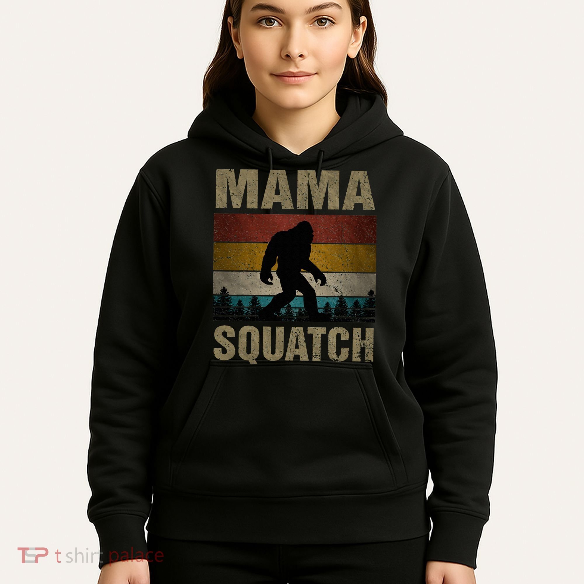 Mama Squatch Bigfoot Mama Sasquatch Yeti Family Matching Hoodie