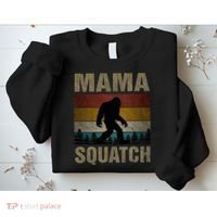 Mama Squatch Bigfoot Mama Sasquatch Yeti Family Matching Sweatshirt thumb 2