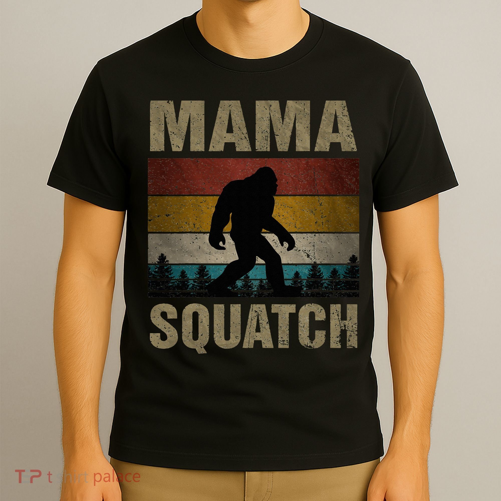 Mama Squatch Bigfoot Mama Sasquatch Yeti Family Matching T-Shirt