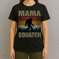 Mama Squatch Bigfoot Mama Sasquatch Yeti Family Matching T-Shirt thumb 4
