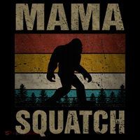 Mama Squatch Bigfoot Mama Sasquatch Yeti Family Matching Women's Hoodie thumb 2
