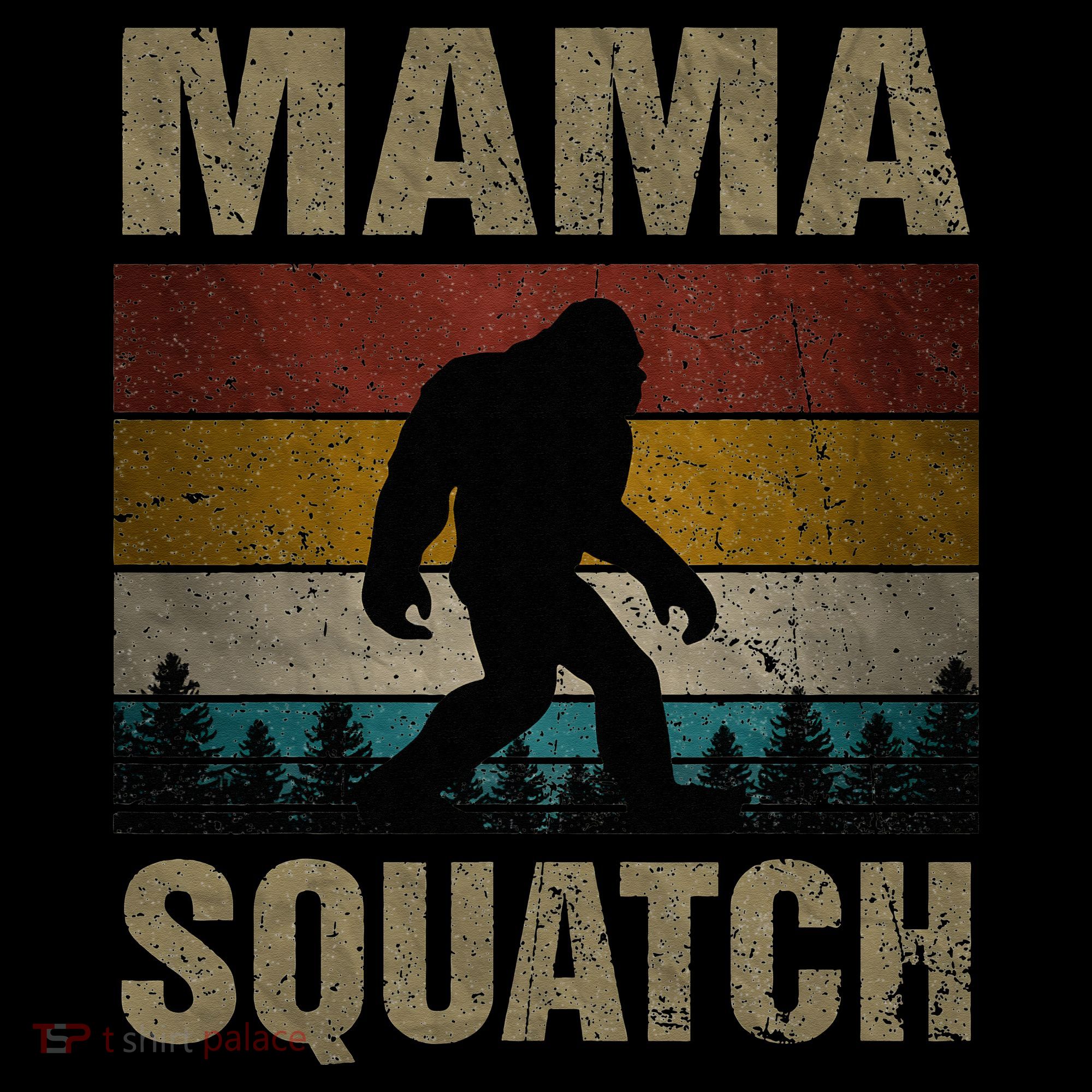 Mama Squatch Bigfoot Mama Sasquatch Yeti Family Matching Women's Hoodie