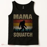 Mama Squatch Bigfoot Mama Sasquatch Yeti Family Matching Tank Top thumb 2