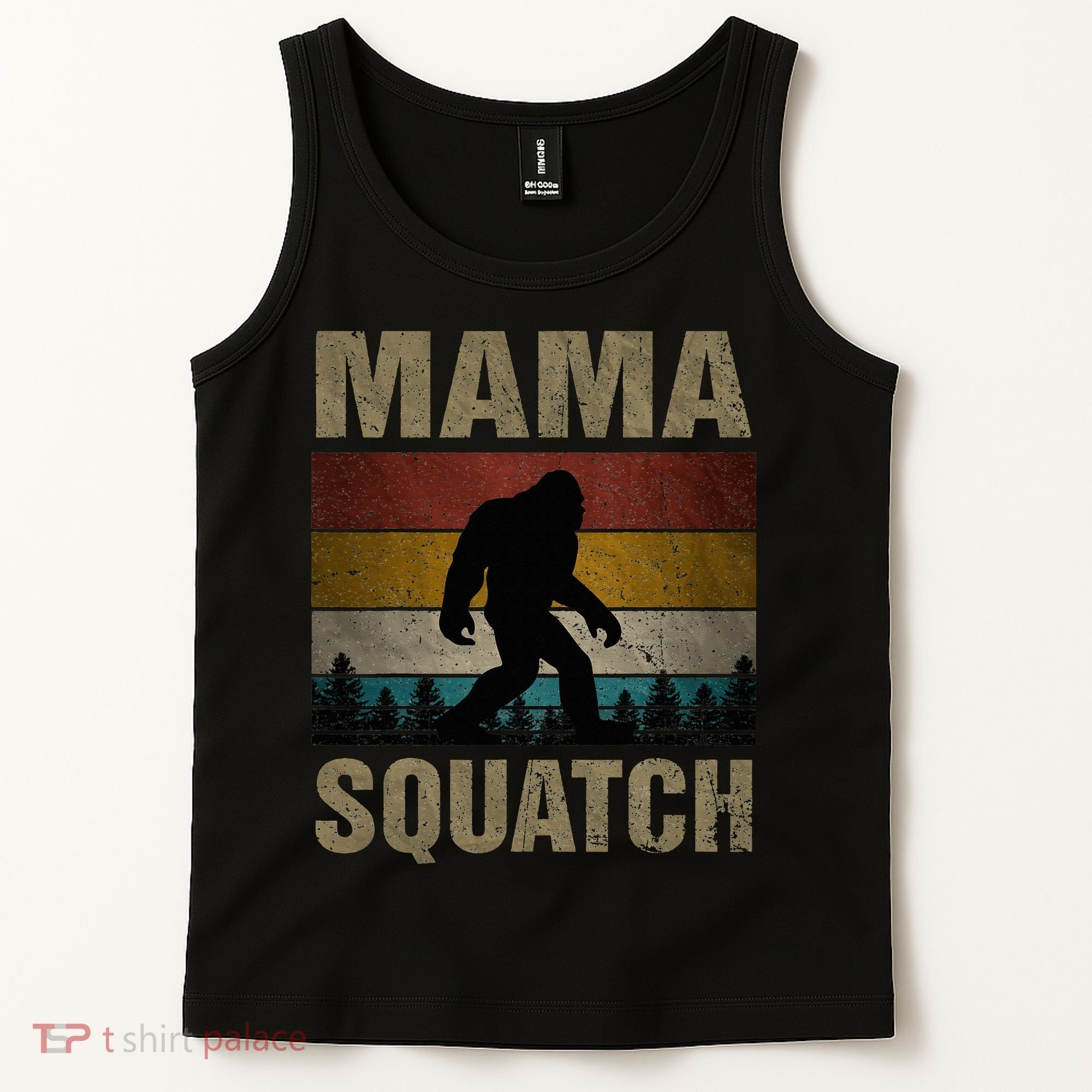 Mama Squatch Bigfoot Mama Sasquatch Yeti Family Matching Tank Top